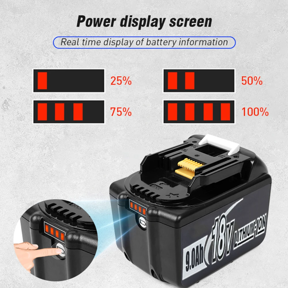 

BL1860 for makita18v 9AH/6AH original battery bl1850 tool batteries tool batteries compatible for Makita 18 Volt wireless grinde