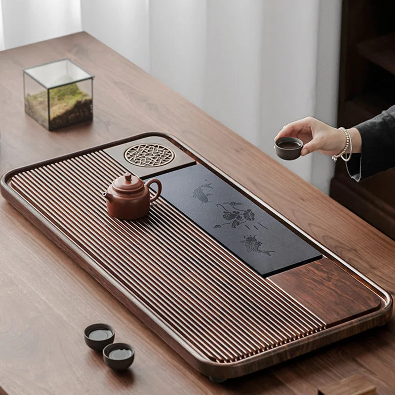 

Table Pot Tea Tray Saucer Serving Wooden Rectangle Valet Coasters Tea Tray Hospitality Decorative Bandejas Home Decorationgs