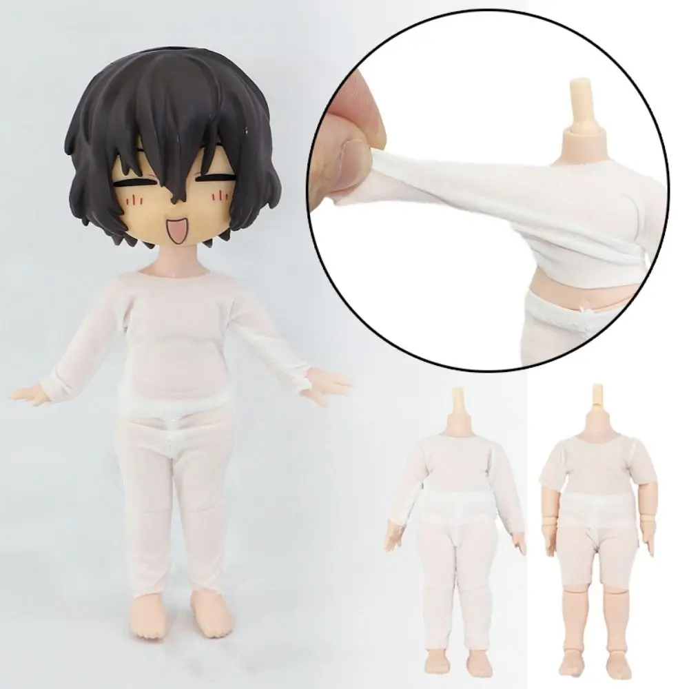 Anti Staining Doll Bodysuits White Elastic Doll Bottoming Clothes for for 1/6 1/12 bjd dolls & 1/11 OB11 dolls