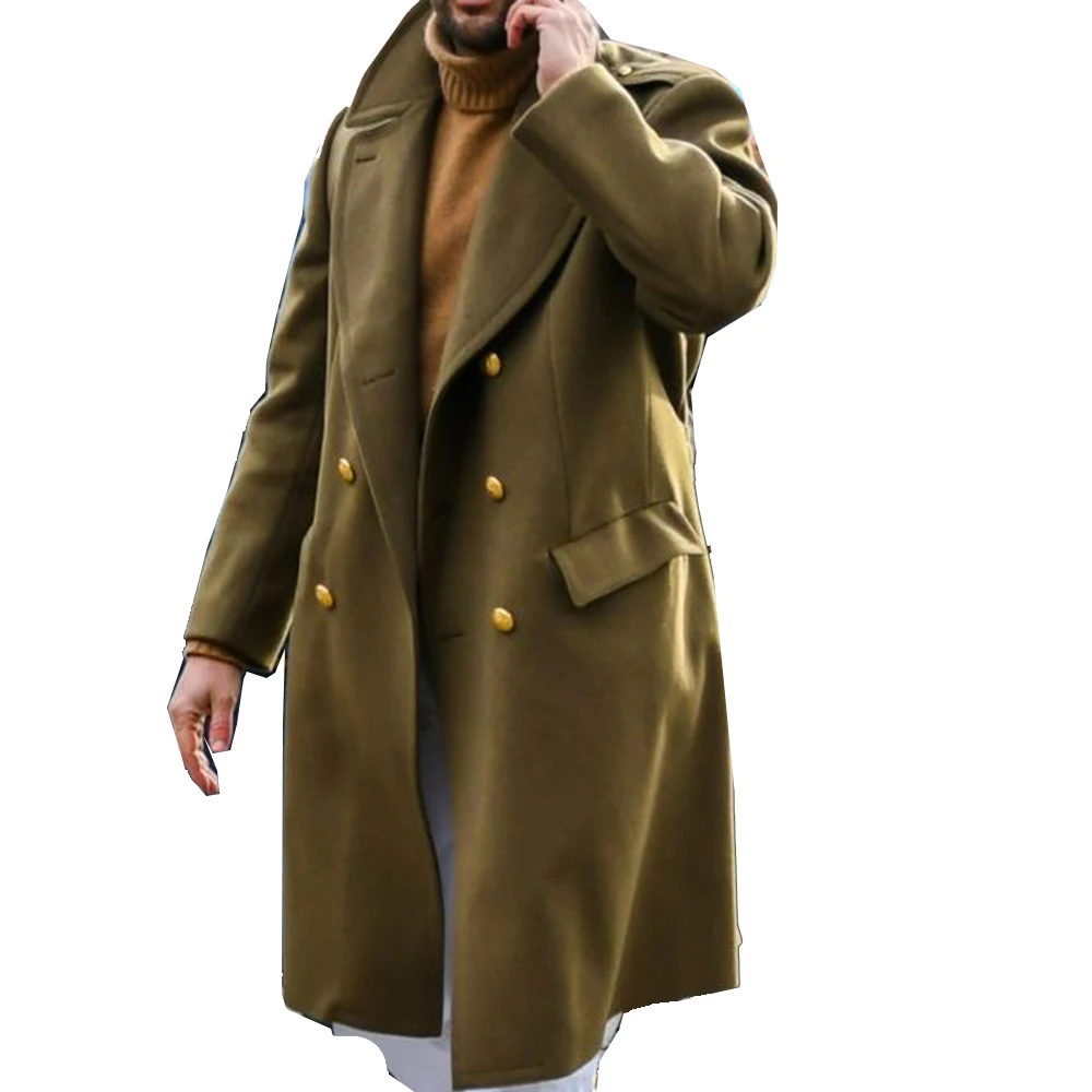 Men\'s Clothing Woolen Coat Men Commuting Comfortable Business Work Wear Fashionable Slim Cashmere Coat Man Casual Male Winter