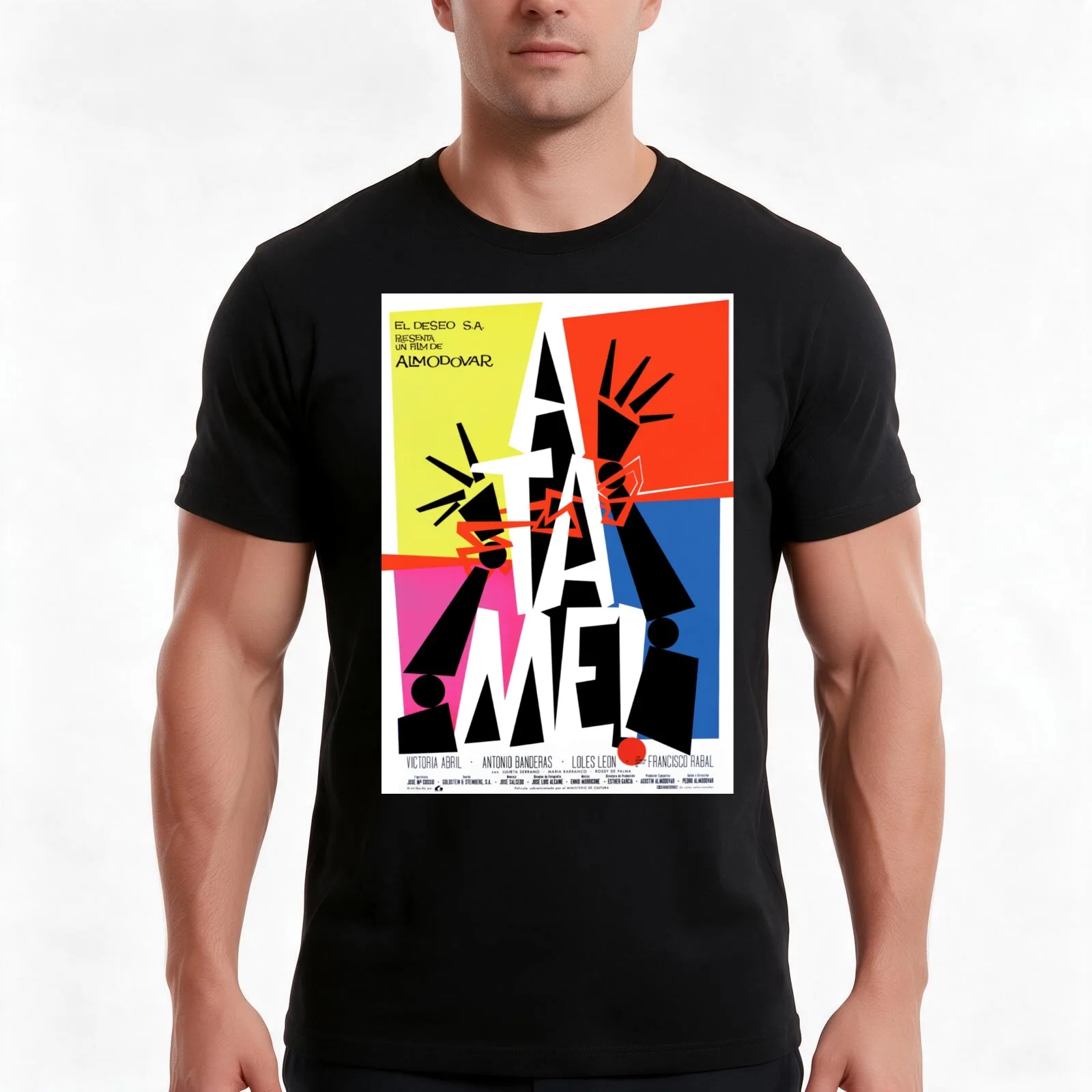 Pedro Almodovar Tie Me Up! Tie Me Down! T-Shirt, Summer Casual Cotton Tee, Oversized Streetwear Tops, Vintage Graphic Print