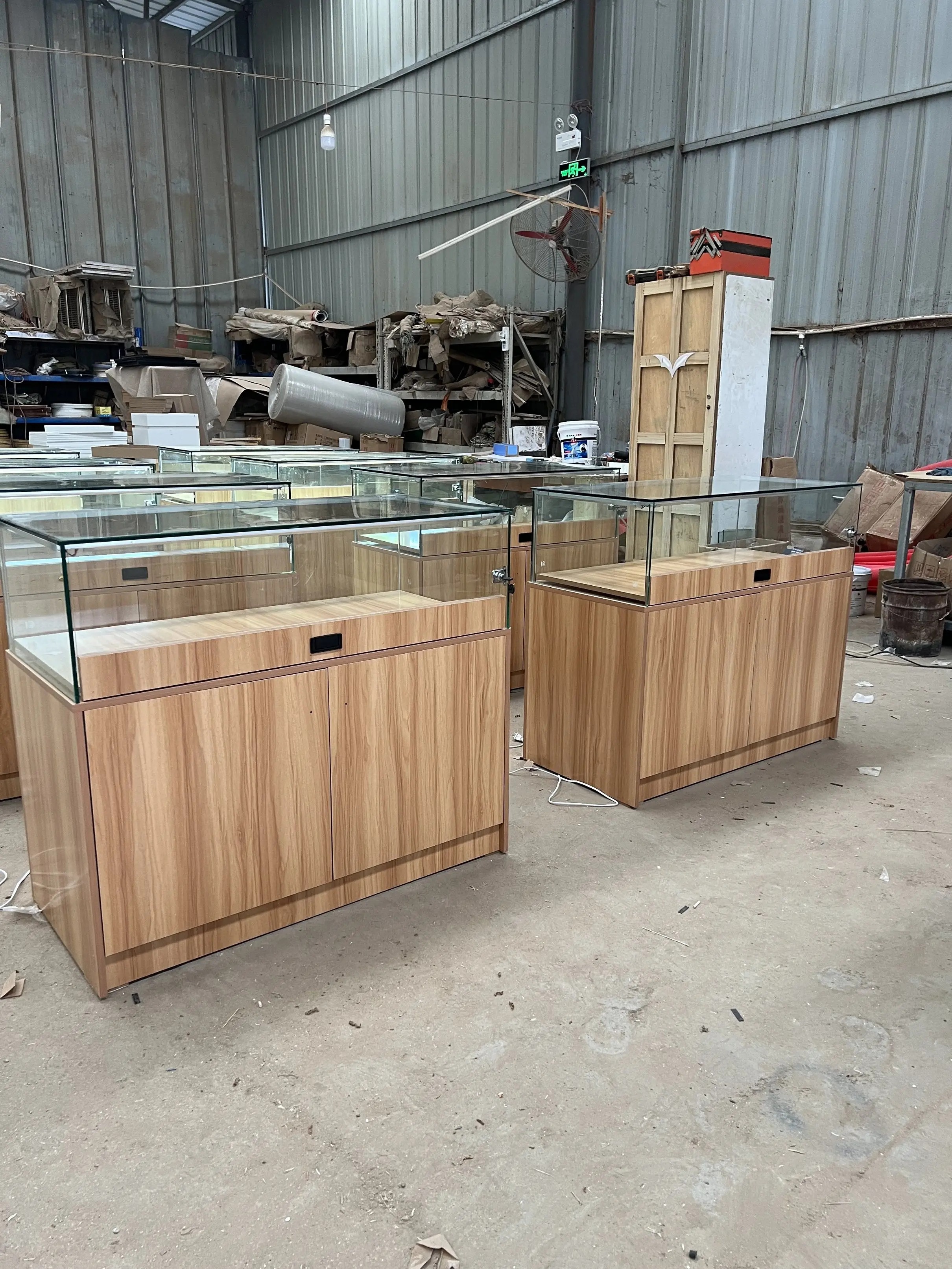 Jewelry Exhibition Counter Museum Glass Display Cabinet Jade Cultural Relics Display Stand Commercial Sample Display Cabinet