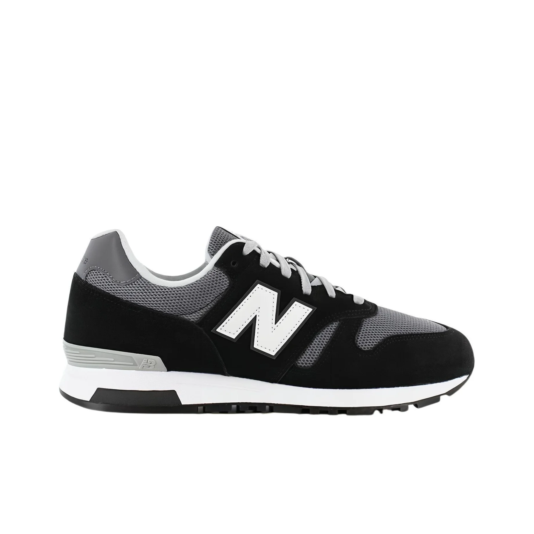 حذاء الجري New Balance NB 565 مريح بقصة منخفضة للرجال والنساء، رمادي-أسود