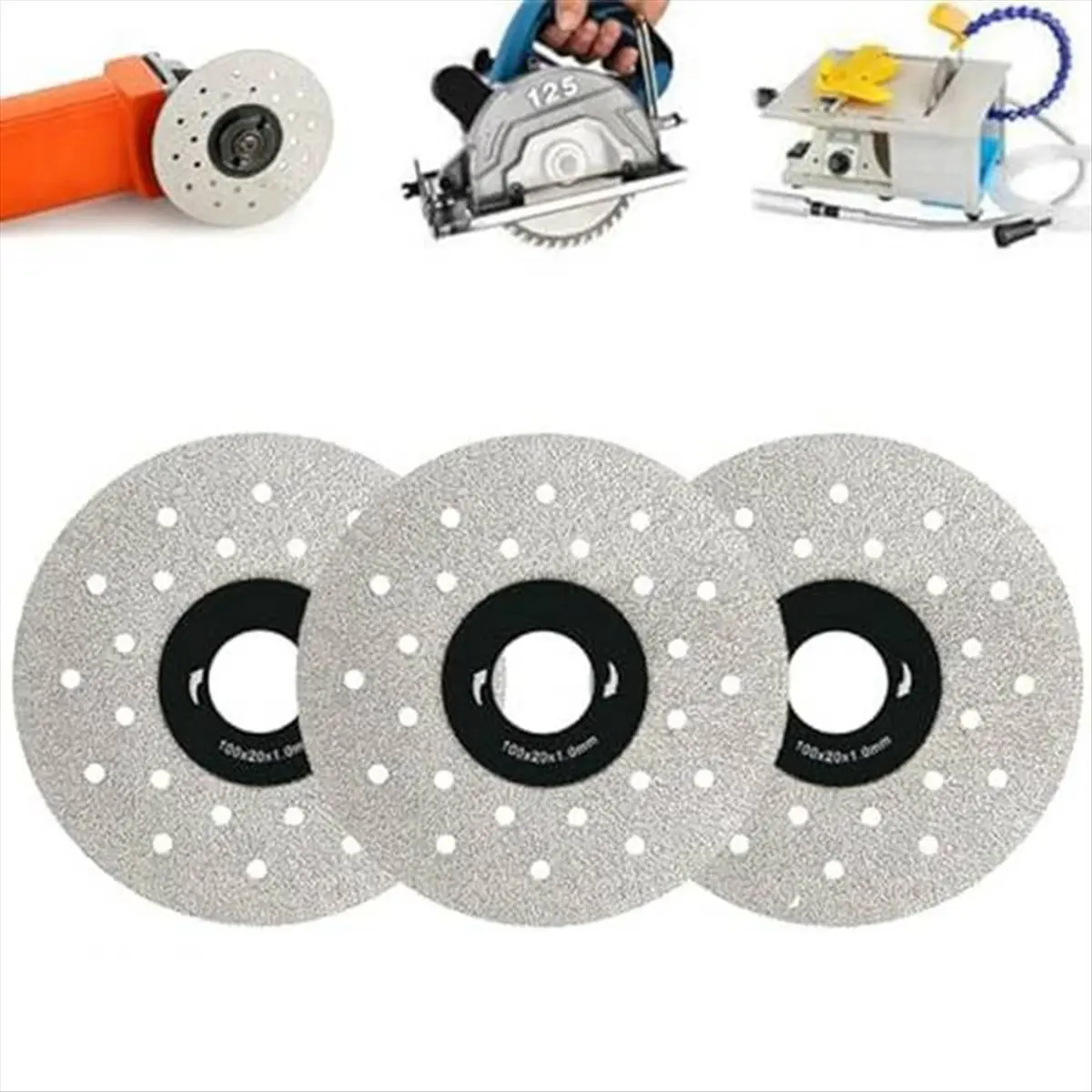 ABJY 8 pièces lame de coupe élargie poreuse, disques Para Cortar, disque indestructible pour meuleuse d'angle, disque de meule de coupe