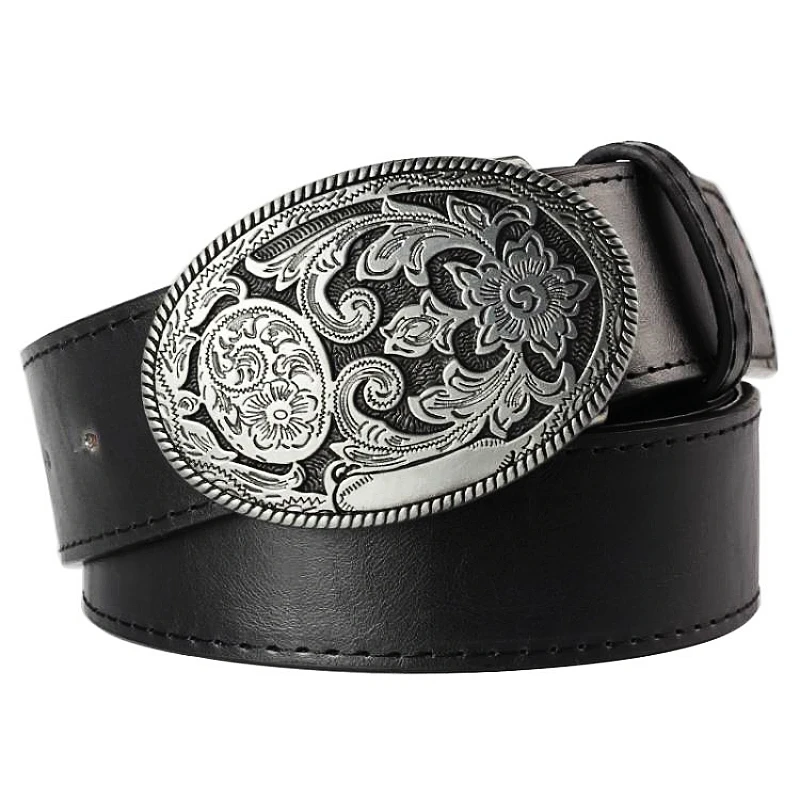 

Retro Women's Belt Weave Arabesque Pattern Metal Buckle Royal Floral Jeans Trend Punk Rock Strap Decoration Waistband Gift For L