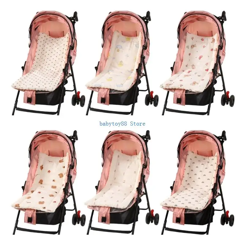 Y4UD Breathable Double Sided Pram Insert for Baby Car Comfortable Strollers Cushion for Buggies and Pushchairs