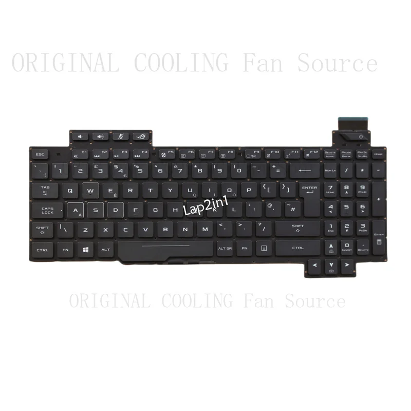 R+  New UK Colorful Backlit Keyboard for ASUS ROG Strix GL703VD GL703VM GL703GE