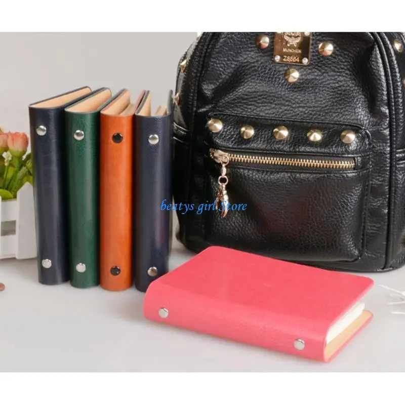 C7AB Pocket Loose-leaf Notebook Leather Cover Business Diary Memos Planner Notepad Note Book Agenda