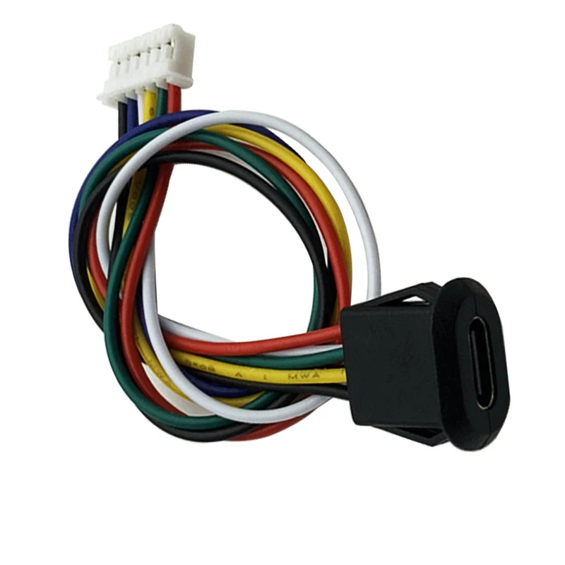 1-10 قطعة USB مقاوم للماء نوع-C موصل أنثى مع بطاقة مشبك 3A عالية الحالي شحن سريع جاك ميناء USB-C شاحن التوصيل المقبس