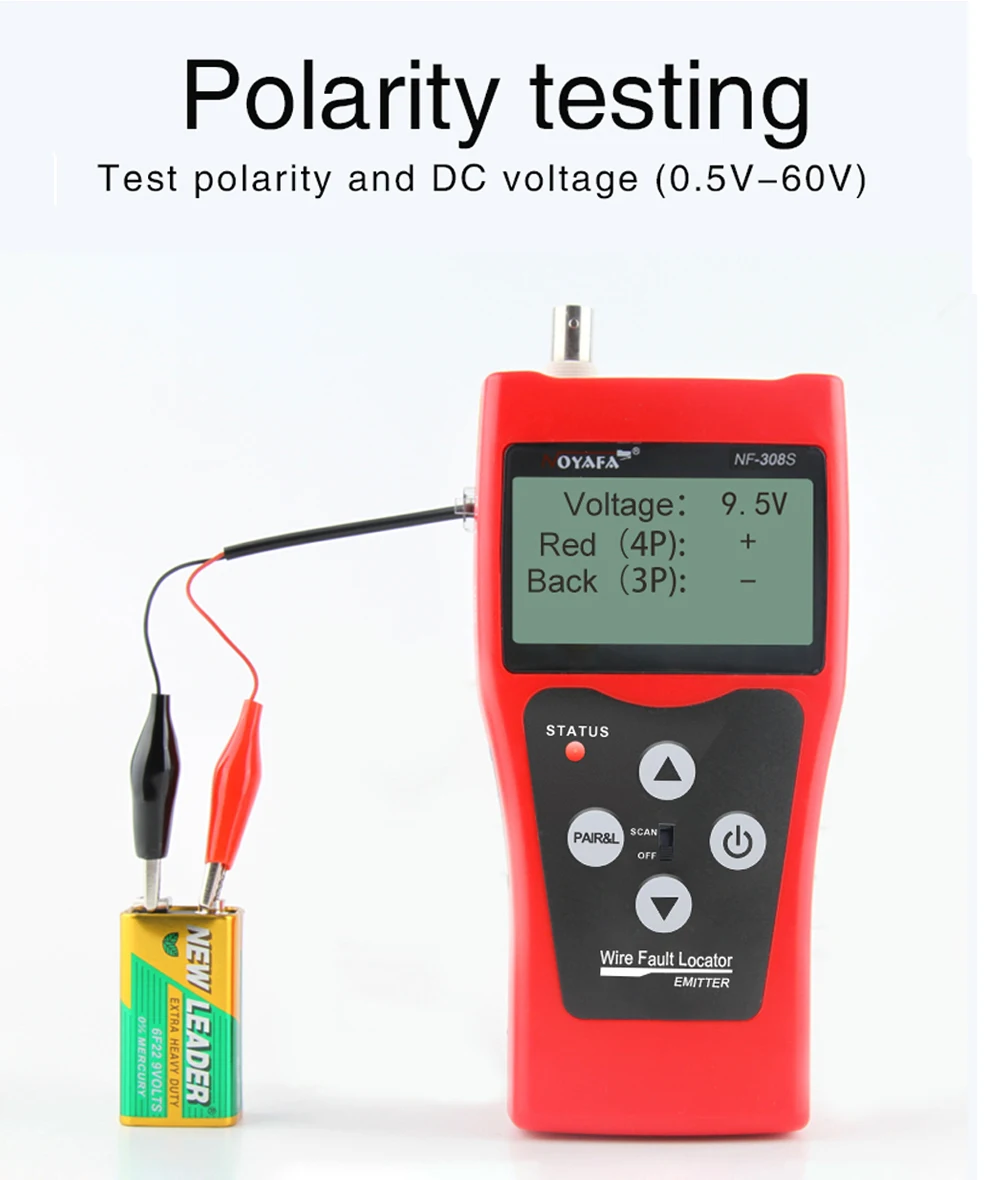 NOYAFA NF-308S Network Cable Tester Measure Length Wiremap Tester LCD Display Cable Tracker RJ45 RJ11 Network Tester Tools