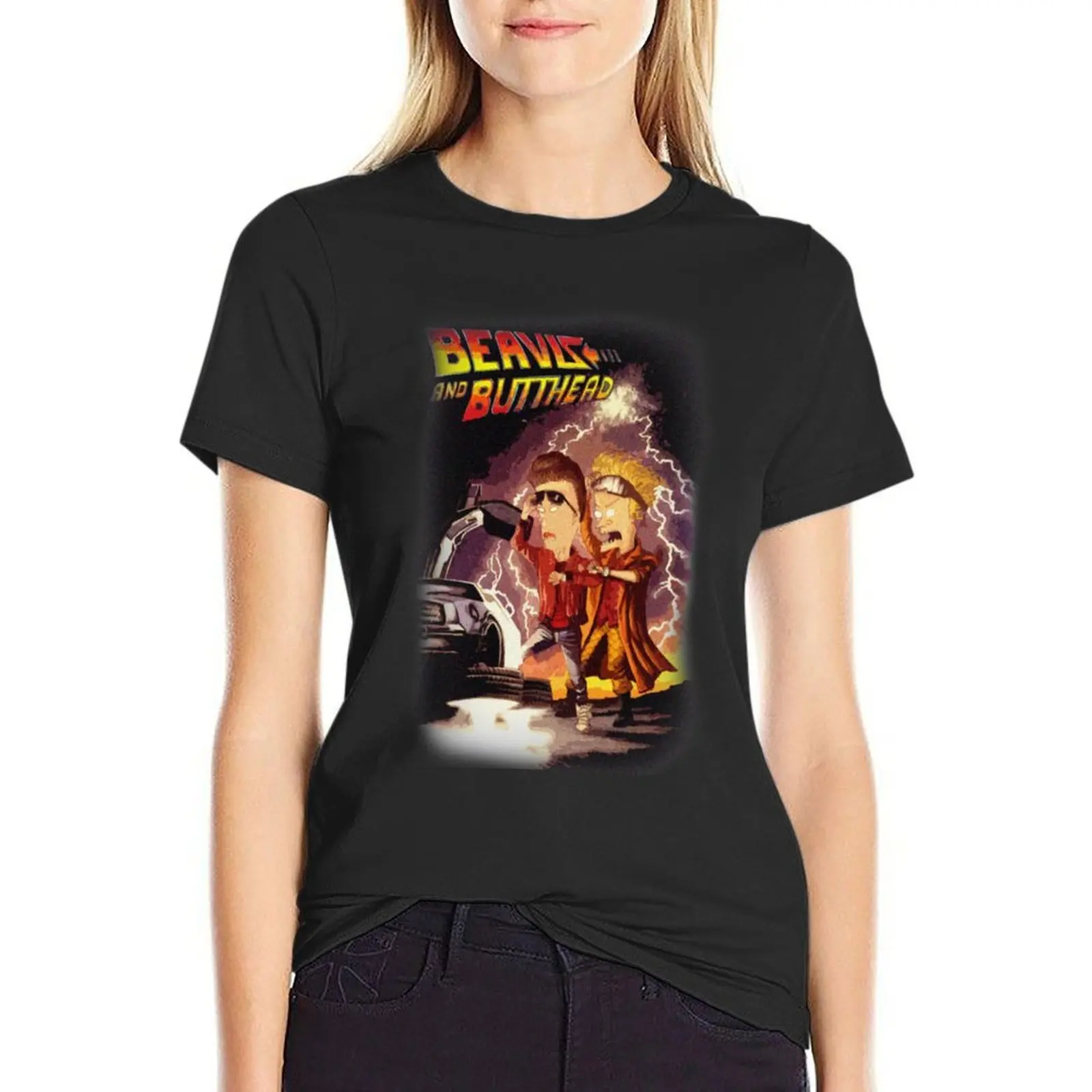 

beavis and butthead T-Shirt vintage tops Short sleeve tee summer top Women's summer blouses 2025