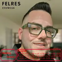 Gafas de lectura cuadradas de gran tamaño para hombre y mujer, lentes ópticas con personalidad, antiluz azul, para presbicia de ordenador, color verde, nuevas
