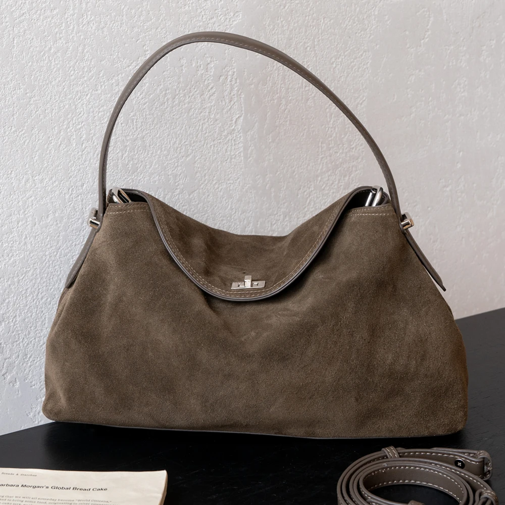 Tas Selempang Wanita Kulit Sue - Bucket Bag Suede ulasan dan harga