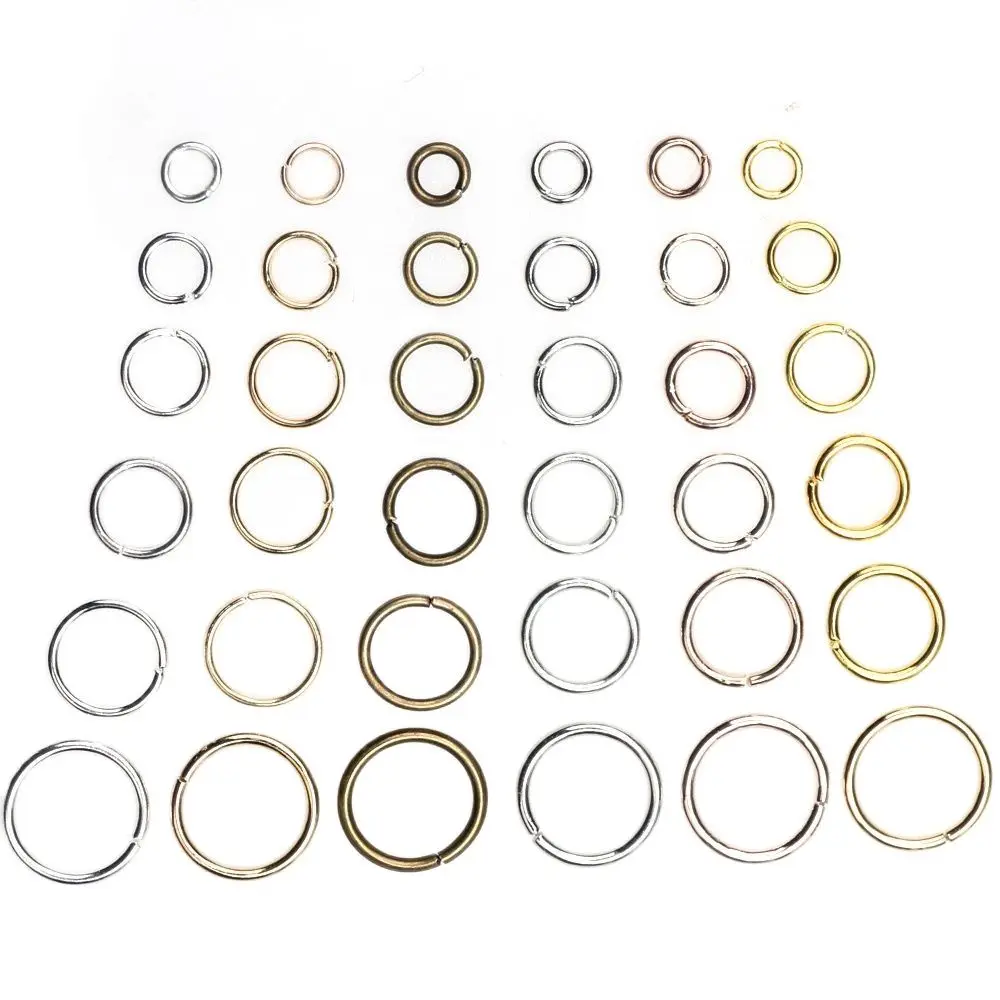 Jump Ring 4/5/6/7/8/10mm Link Loop 0.7/0.8/1.0MM Wire Diameter KC、Rose Gold/Rhodium/Bronze DIY Jewelry Making Connector