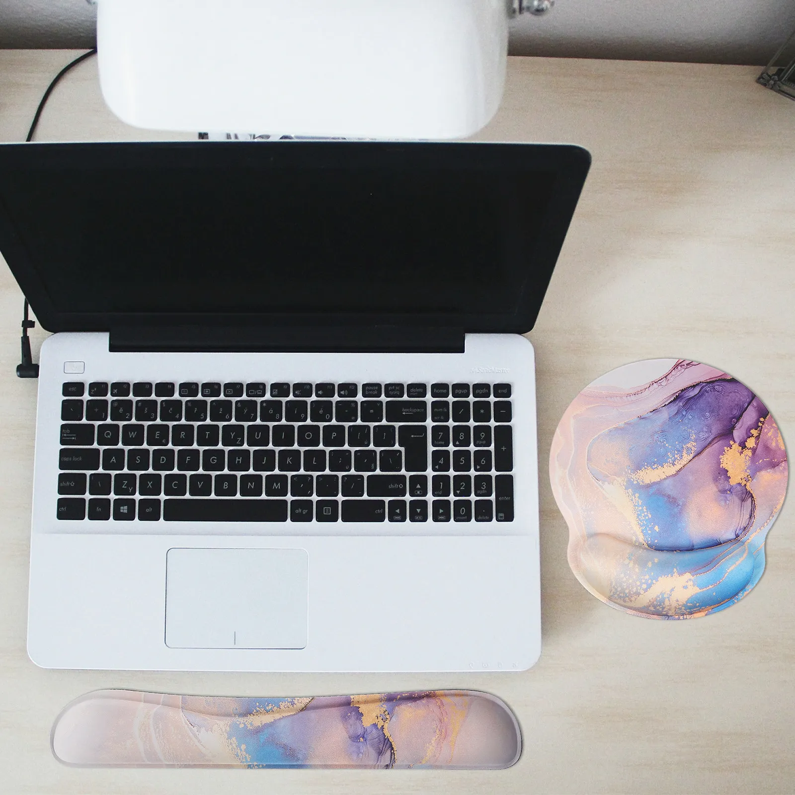 

1Set Memory Foam Wrist Rest Mouse Pad Anti Slip Round Shape Ergonomic Design Computer Mouse Mat Office Gaming Desk Accessories