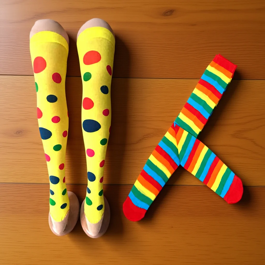 4 pezzi di calze colorate al ginocchio calze lunghe a righe a pois per le donne calzini alti alla coscia moda senza antiscivolo traspiranti