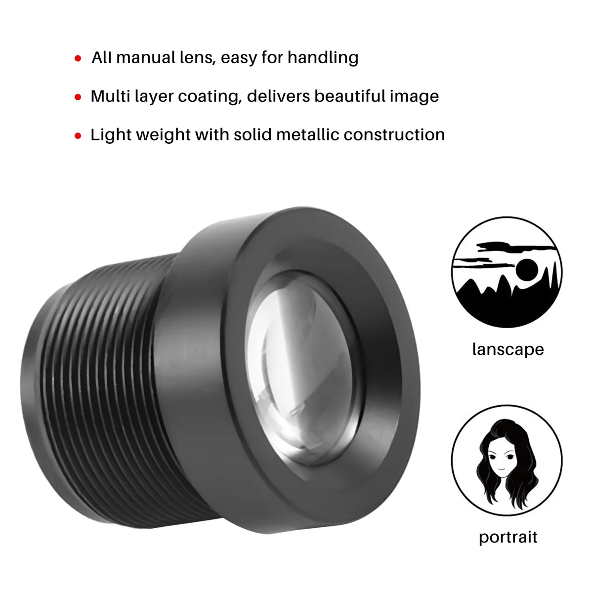 SODIAL(R) CCTV Security Camera 16mm Focus Length IR Board Lens