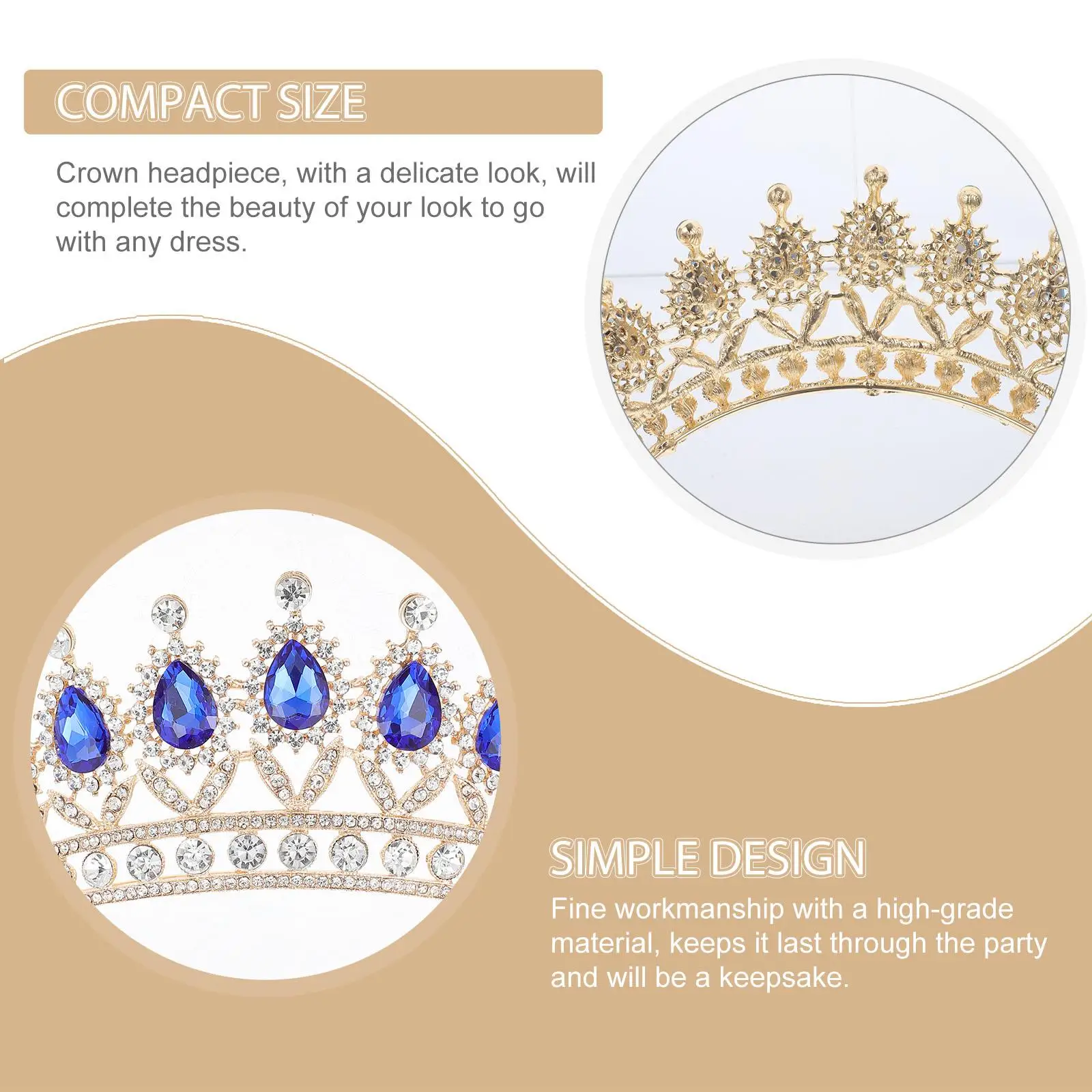 

Jewelry Baby Girl Hair Accessories for Girls Water Drop Headwear Loose Diamond Zircon Alloy Material Hochzeit Braut Haarreifen