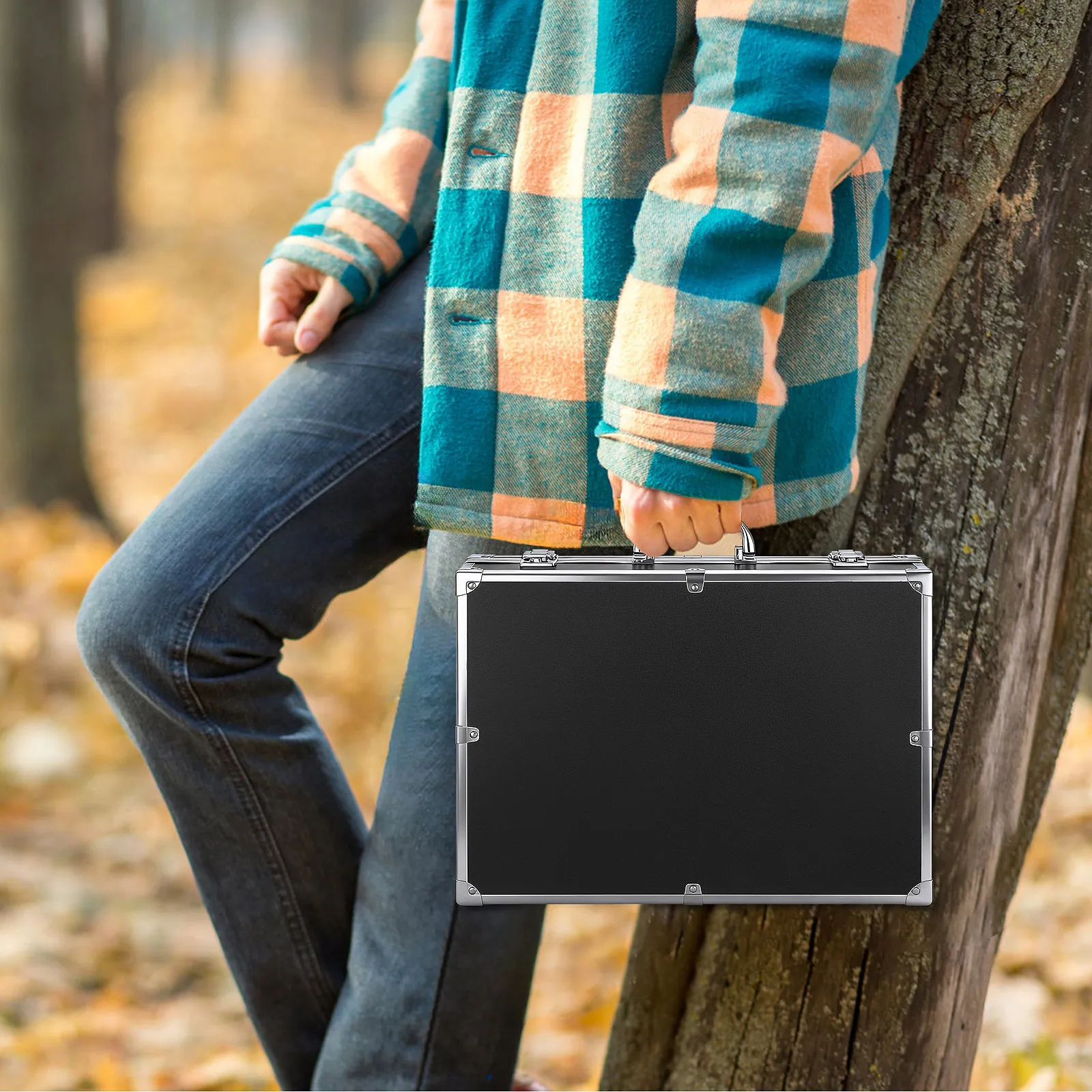 

Алюминиевый ящик для инструментов большой вместимости, портативный кейс для хранения инструментов и медикаментов, запираемый дорожный кейс, набор для экстренных случаев