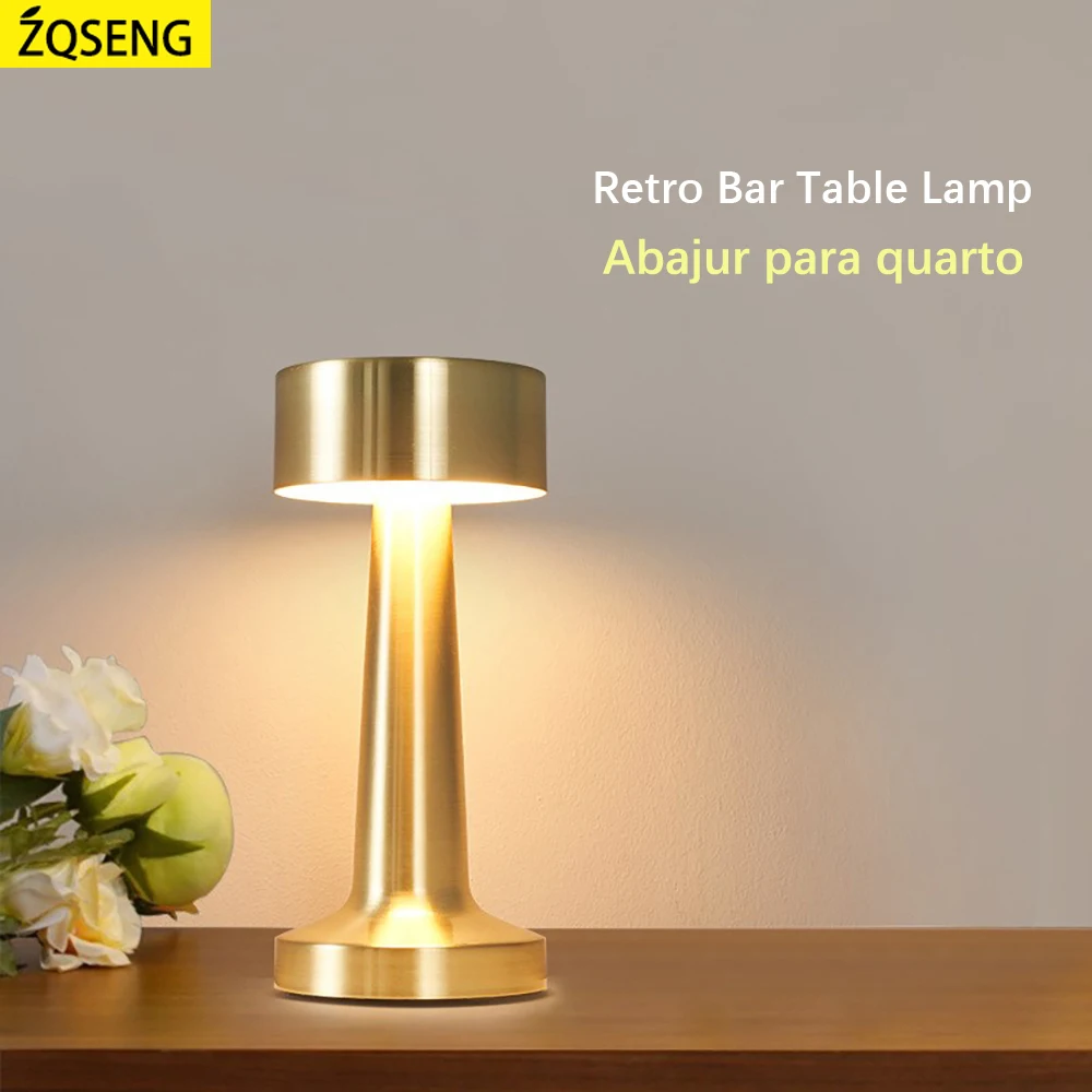 

Rechargeable Table Lamp Touch Sensor Desktop LED Night Light Wireless Reading Lamp for Restaurant Hotel Bar Bedroom Decor Light