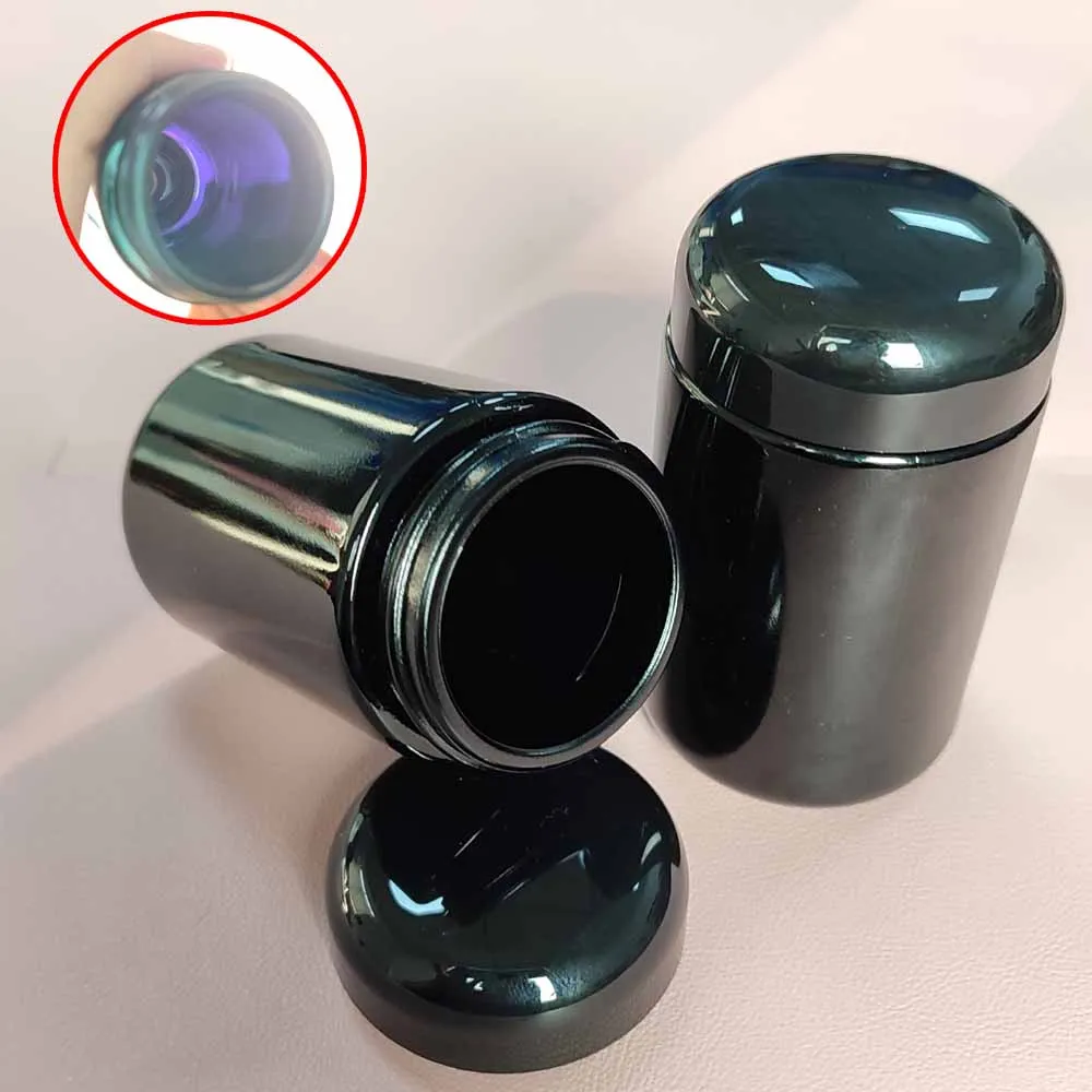 1pcs Anti-UV Glass Jars 100ML Violet Oil Jar Dark Container Pill Box Sealing Nail Glue Storage Case Cosmetic Cream Can