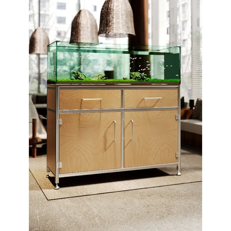 Aluminum profile fish tank cabinet, living room locker, marine panel rack