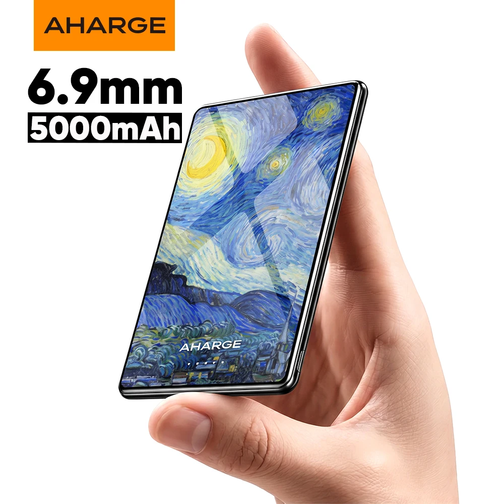 AHARGE MagSafe Portable Charger, Ultra-Slim 5,000mAh Magnetic Wireless Power Bank, Starry Night PowerBank, for iPhone 18 Duo 17