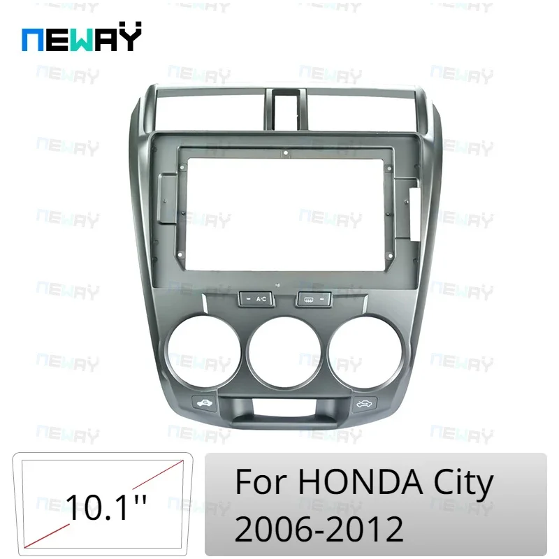 10.1INCH Car Radio Fascias Android Stereo Player 2 Din Head Unit Panel Dash Frame Installation Trim For HONDA City 2006-2012