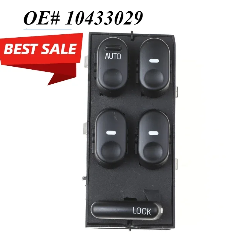10433029 Interruptor Maestro de Control Eléctrico para Ventanilla Delantera Izquierda (Lado del Conductor) para Buick Century Regal, Accesorios para Auto
