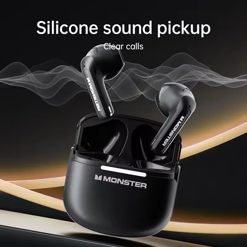 Monster GT15 Wireless Bluetooth Earphones Stereo High-Definition Calls Music Earbuds Long Battery Life Gaming Sports Headphones