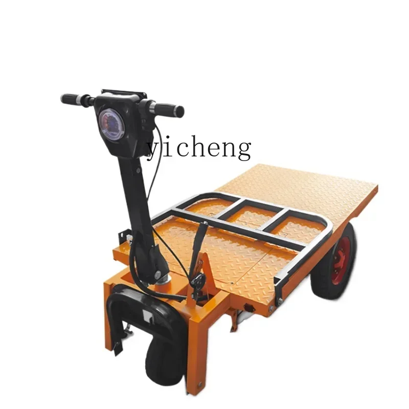 ssL178 23 Tqh Foldable Tricycle Pull Tile Pull Sand Feeding Storage Pull Goods Electric Handling Platform Trolley