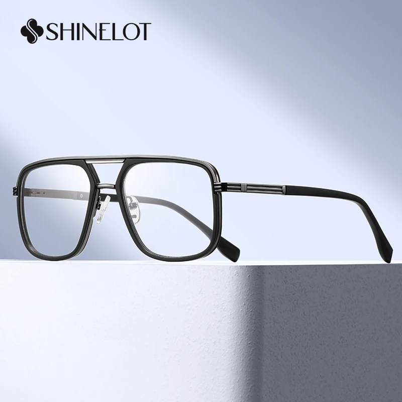 

82281 Classic Double Bridge Eyeglasses Frame Men Eye Protection Glasses Youth Style Best-Selling Eyewear Outdoor Accessories