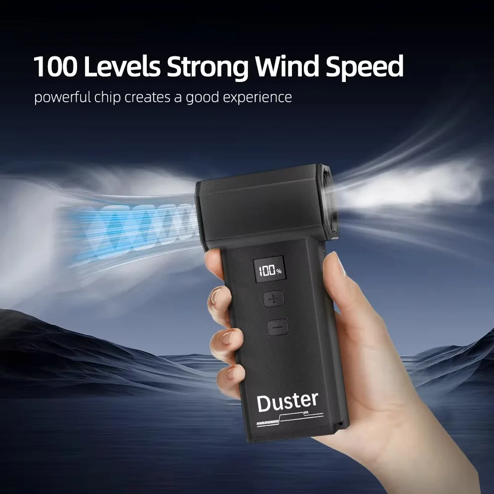 130,000RPM Jet Turbo King Kong Jetfan Strong Violent Fan 8000Pa Portable Handheld Blower with LED Lighting Dust Elimination Comp