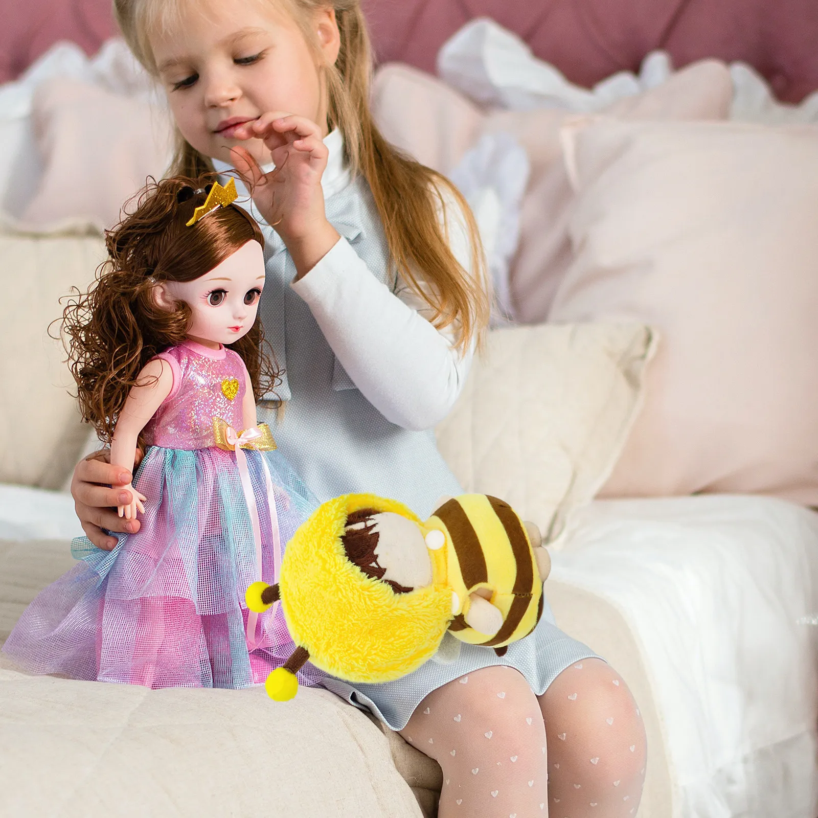 

1Set Inspired Apparel Kit for Fashion Figures Includes Matching Dress Wings Headband Perfect for Dress-