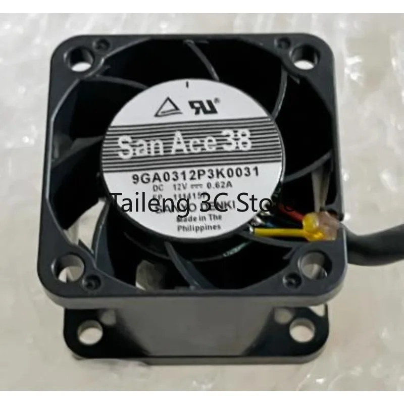 

Оригинальный вентилятор для SANYO 9GA0312P3K0031 San Ace 38 DC 12 В 0,62 А, двухшаровой охлаждающий вентилятор 3828 3,8 см 38x38x28 мм