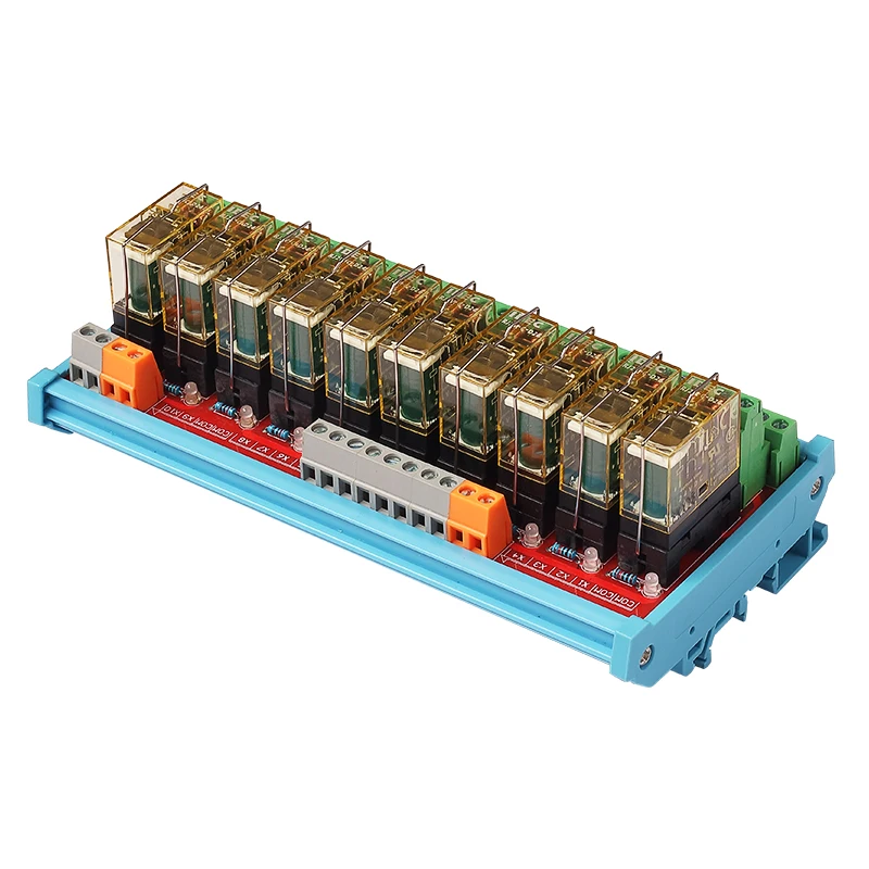 10 Channels 2NO 2NC  Dual Group Relay Module  8A 12V/24V Electromagnetic Relays Relays  for DC Small Motor Cylinder