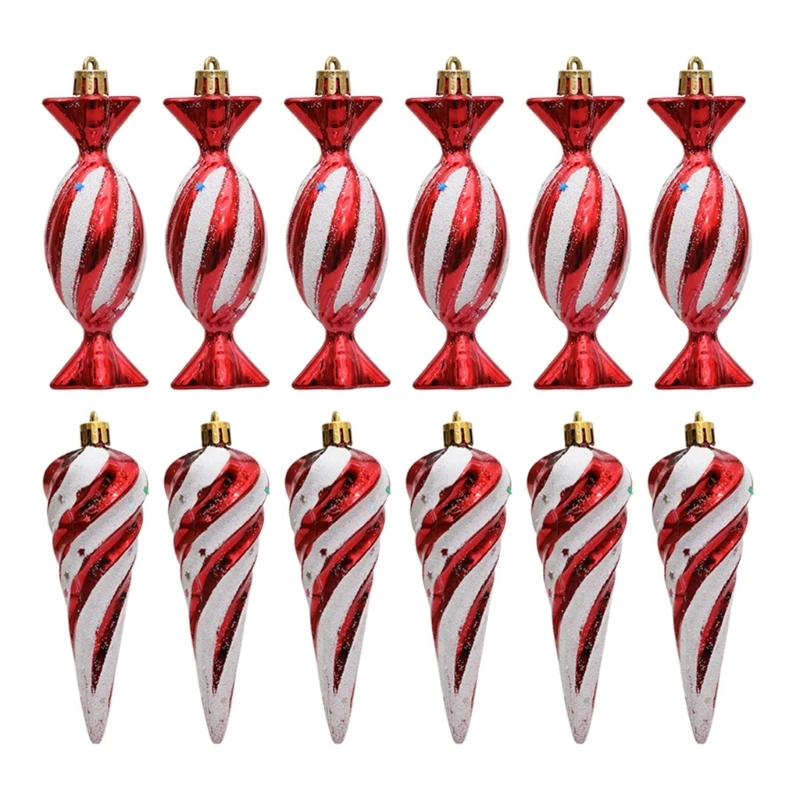 Holiday Season Swirls Candy Hanging Pendant Christmas Tree Decorations Dropshipping