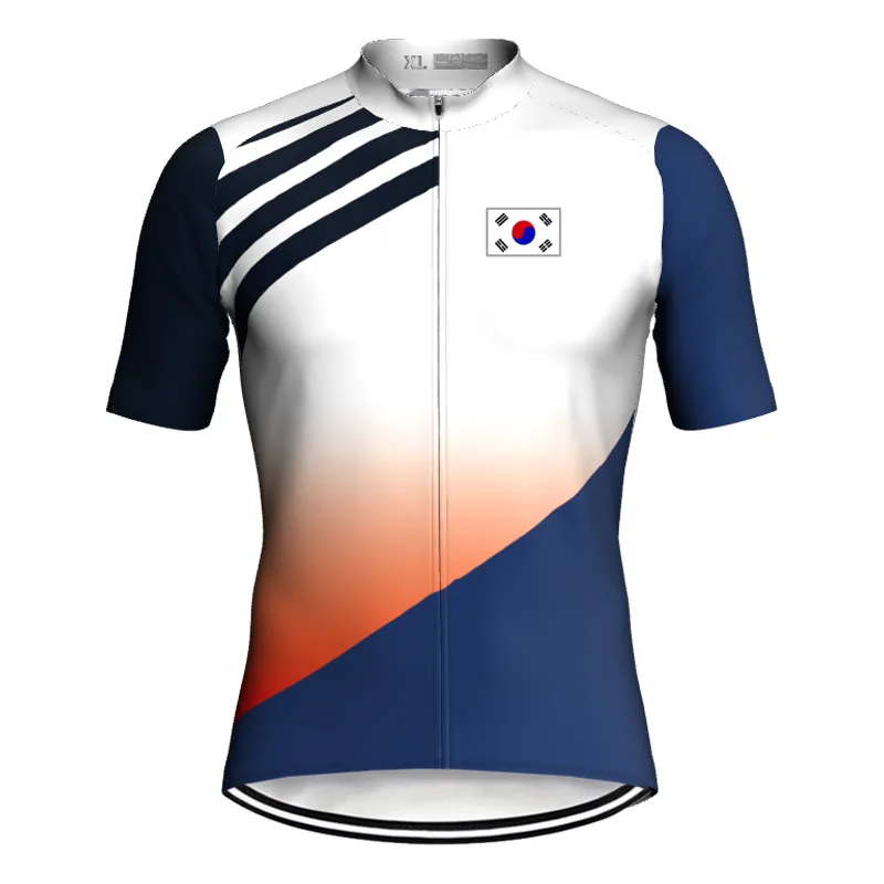 

Korea Sport Team Short Sleeve Jersey Jacket Cycling Clothes Bike Downhill Bicycle Wear Road Bib Arrival Tight Shirt Race Defined