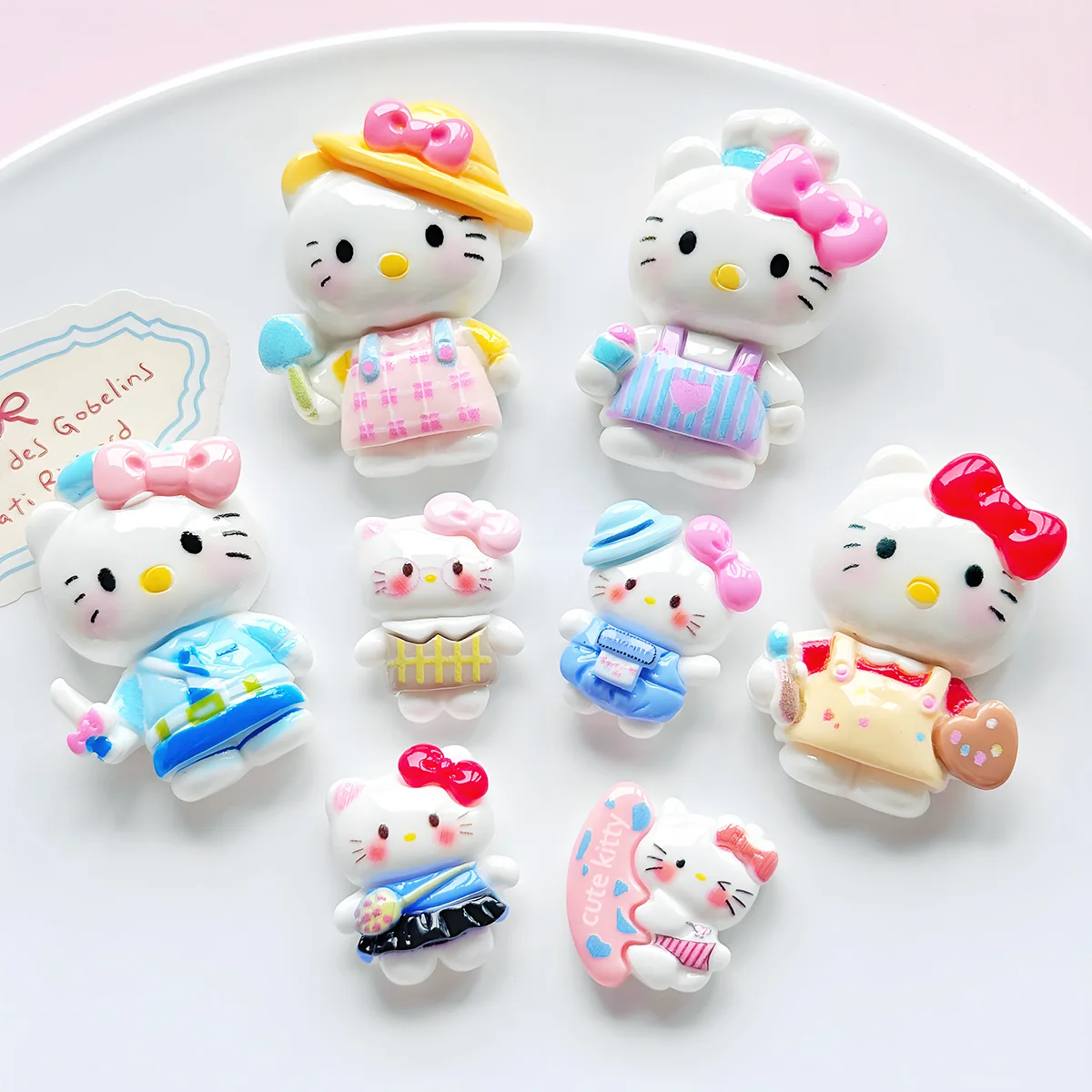 Cute Cartoon Hello Kitty Diy Shoe Charms For Clogs Bubble Slides Sandals Removable Shoe Decorations Accessories Christmas Gift