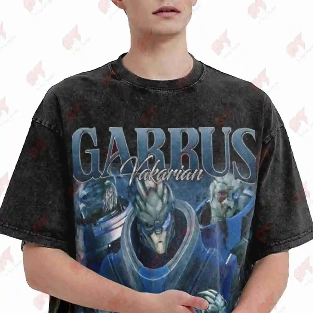 Garrus Vakarian Vintage Washed Tee Pure Cotton T-Shirt