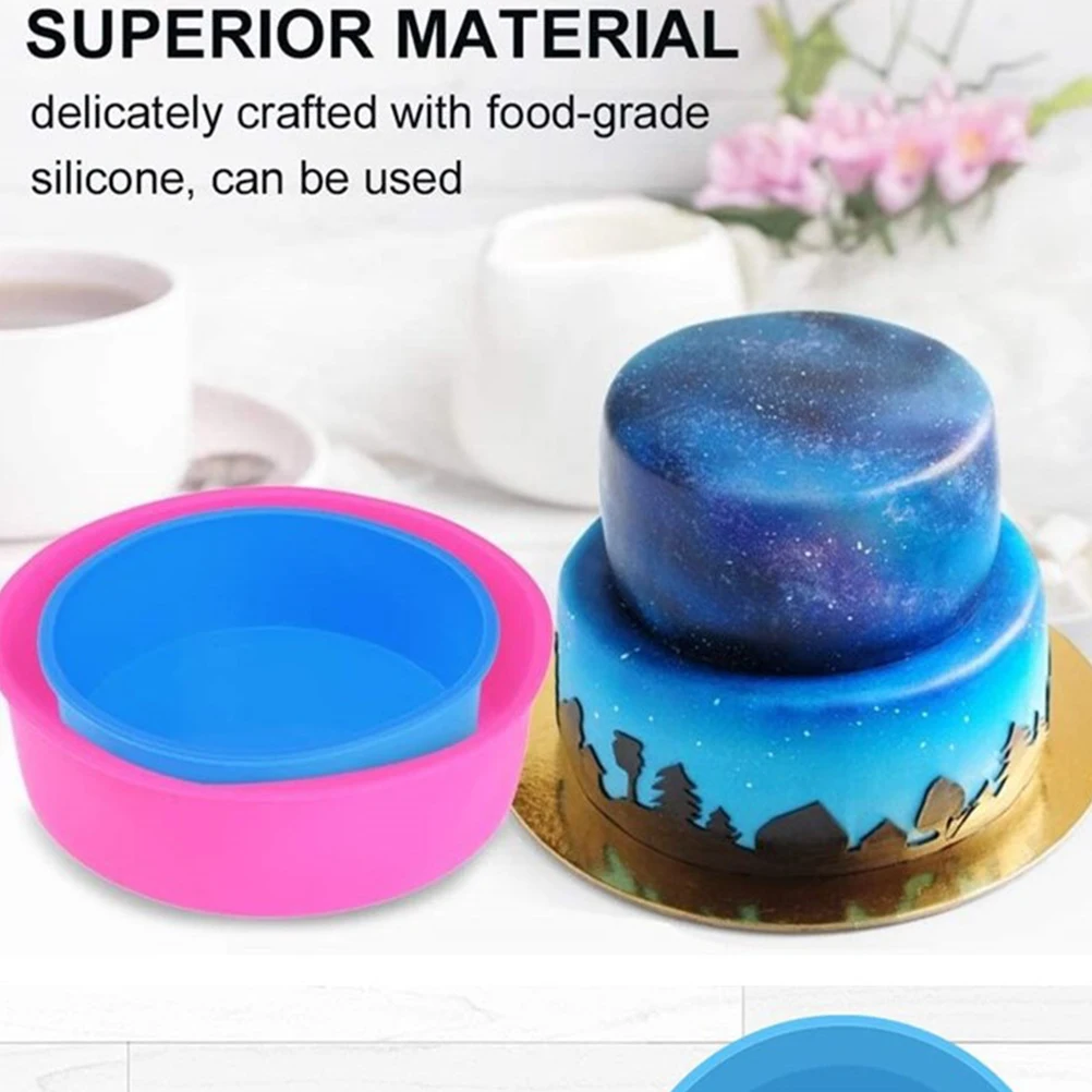 

Silicone Cake Mold Pan Round Baking Tray For Home Party Training Use Non-Stick Heat Resistant Bakeware Kitchen Baking Pan