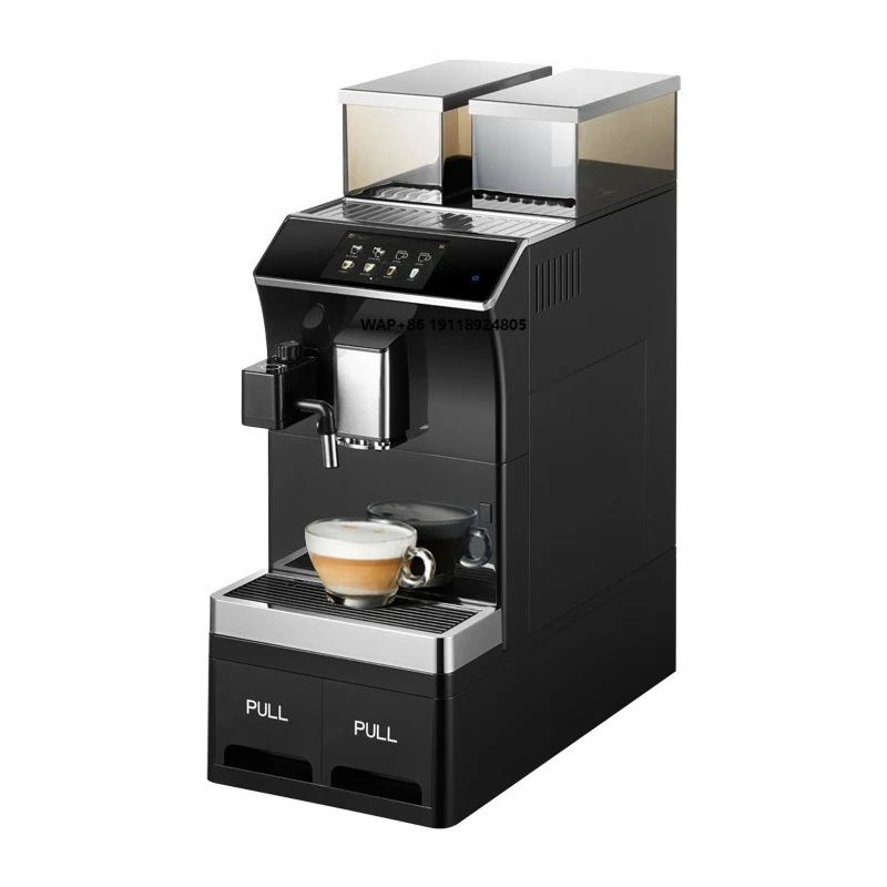 

Кофемашина BTB для бизнеса с резервуаром для зерен, резервуаром для воды и функцией вспенивания молока, AC110-120V AC220-240V