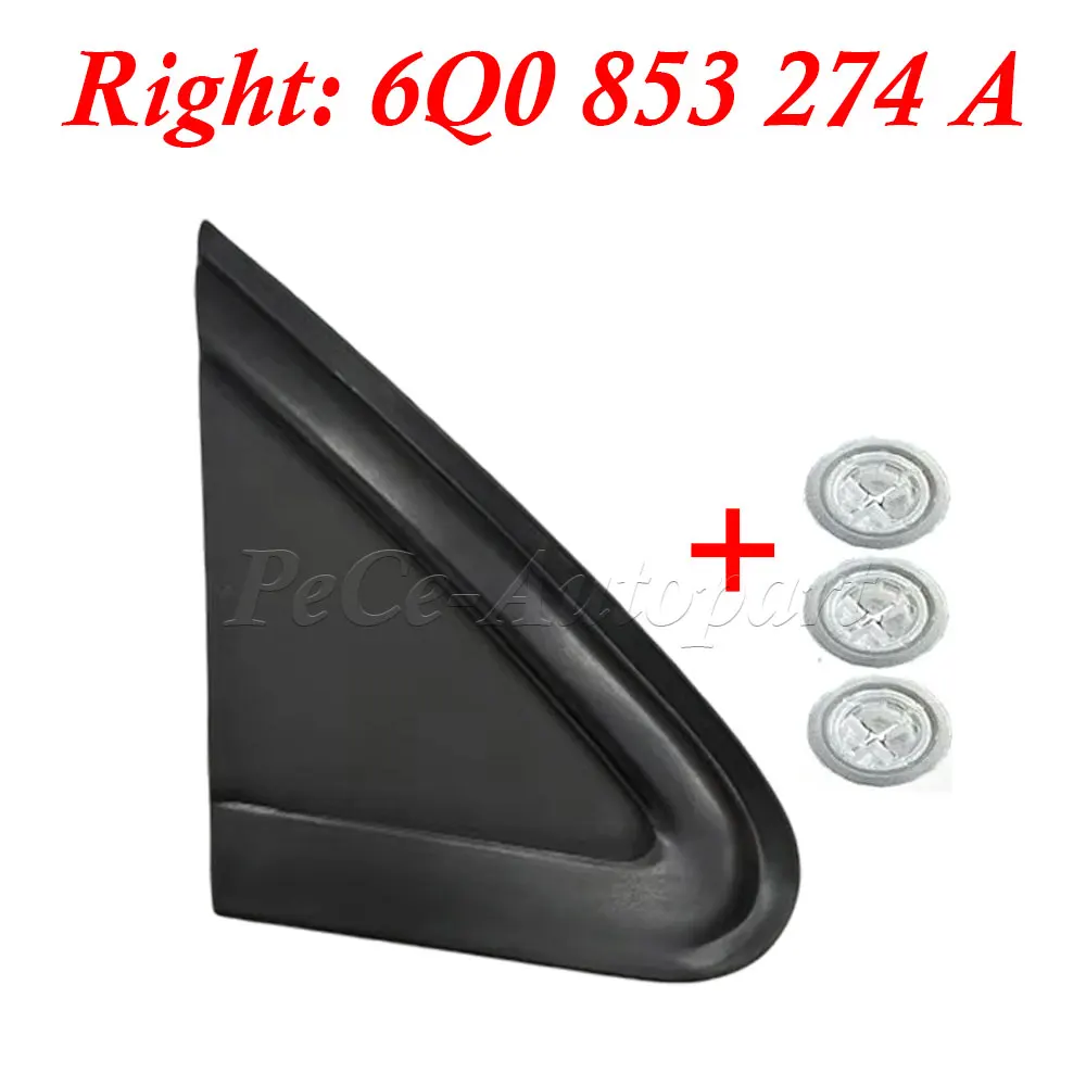 1/2X Außenspiegel-Dreiecksabdeckung Rückspiegelverkleidung für VW Polo 4 9N3 Limousine Vento 2006-2010 6Q0853273A 6Q0853274A Autoteil – Detail 4