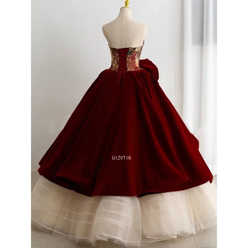 2025 luz vestidos de casamento de luxo para mulheres festa à noite sem alças fora do ombro vestido de baile banquete vestidos de ocasião formal