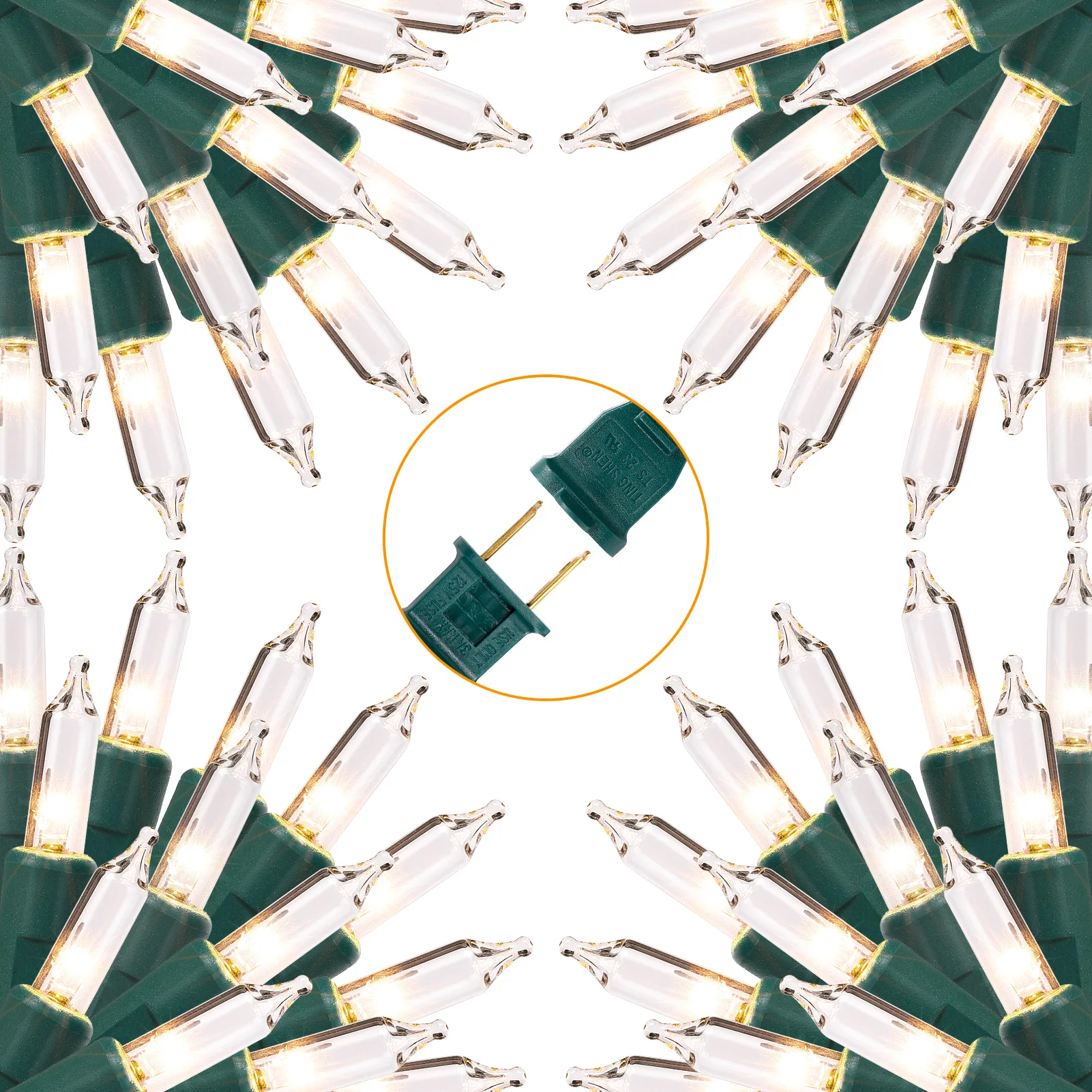 400 التهم 106Ft أضواء عيد الميلاد 100 أضواء صغيرة 26.5 قدم سلسلة أضواء مع استبدال الصمامات والمصباح سلسلة Led مقاومة للماء