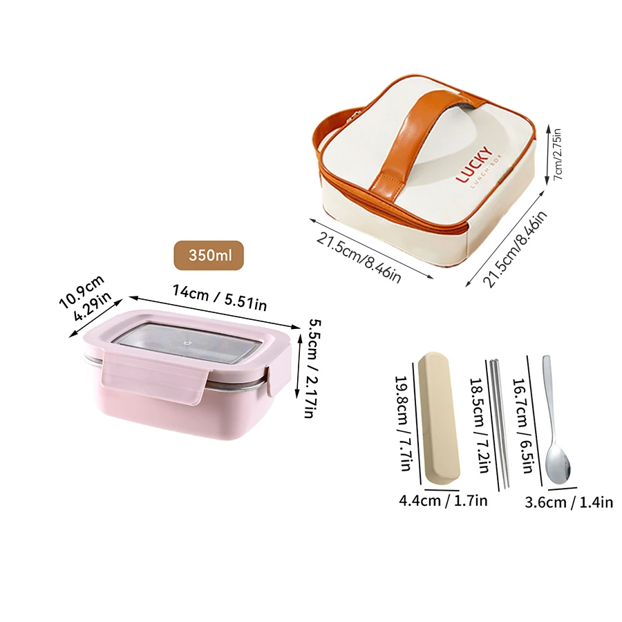 Magnetron 304 roestvrijstalen compartiment Lunchbox Stapelbaar Lekvrij Student Bento Box Voedselcontainer voor koud en warm voedsel