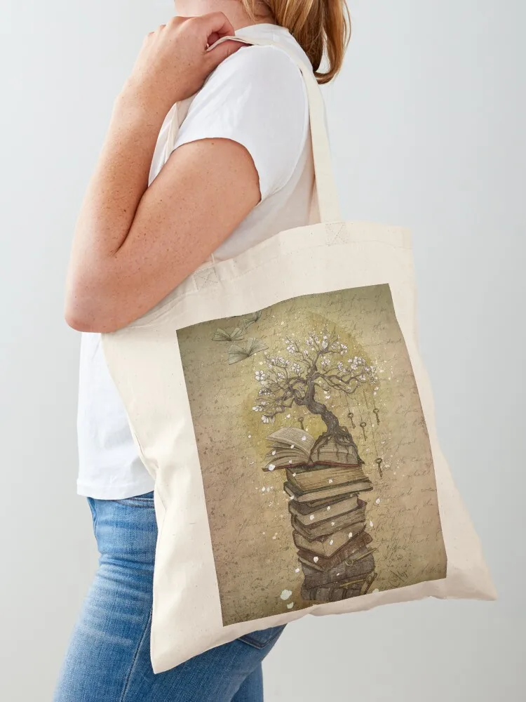 

Knowledge is the key Tote Bag bags woman 2025 custom fabric bag Lady bags Women's shopper bag