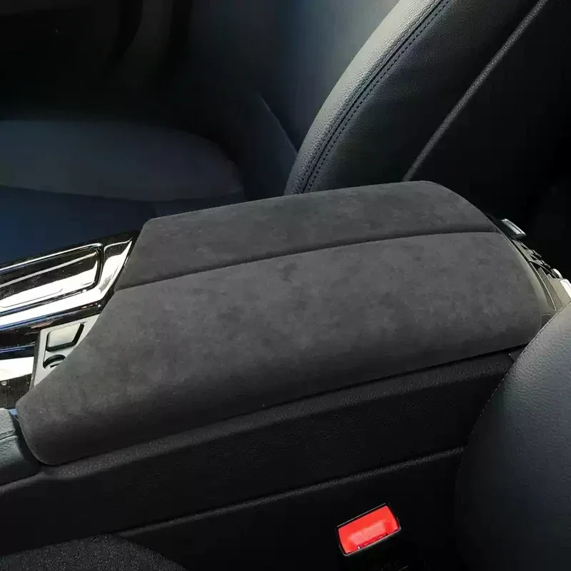 

For BMW 5 6 Series GT F10 F12 2011-2017 G30 G31 G32 2018-2023 Italian Suede Overlay Car Armrest Box Protective Cover Accessories