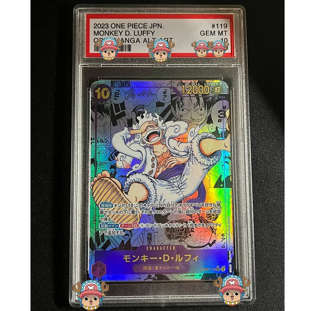 OPCG بطاقة متدرجة القرد D لوفي شانكس مانغا ALT ART GEM MT 10 نقاط جمع بطاقة المجسم التسمية طبق الاصل هدايا الطفل