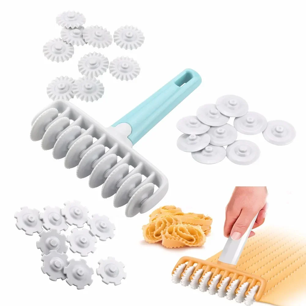 37-teiliges Küchen-Backwerkzeug-Set Fondant-Bandschneider 4-fach Verstellbarer Präger Kuchenteigschneider Gebäckwerkzeuge für Heimbacken